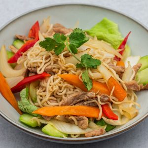 Pržene nudle sa mesom